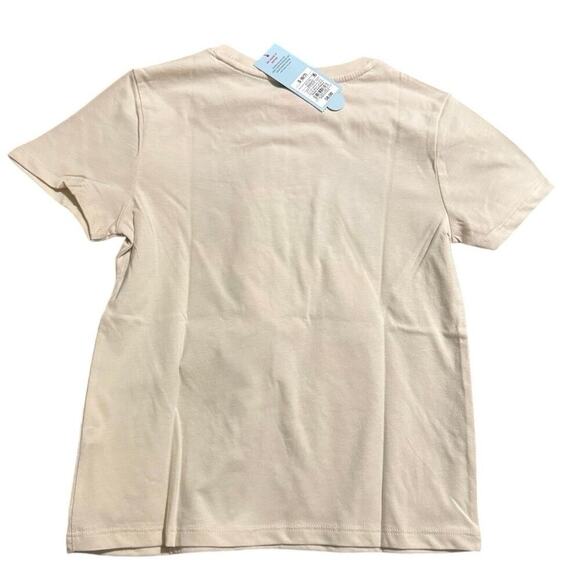 NWT Cat & Jack Size Small 6/7 Cream Short Sleeve Crew Neck Tee Thrill Seeker - Picture 2 of 4